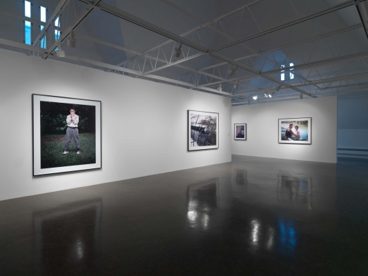 Color photographs on view in the gallery